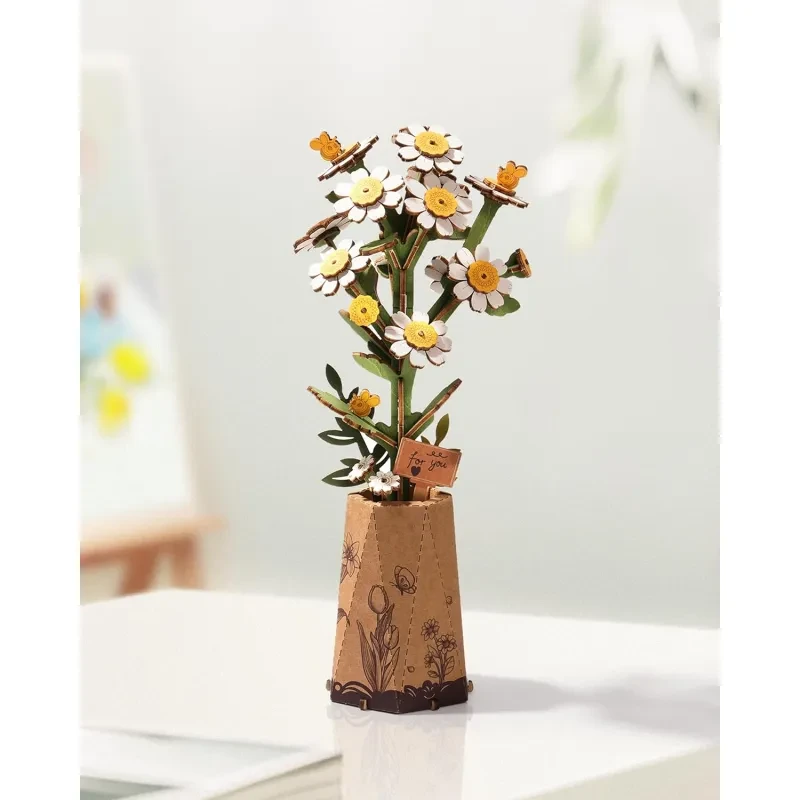 3D Wooden Puzzle Flower Model Kits