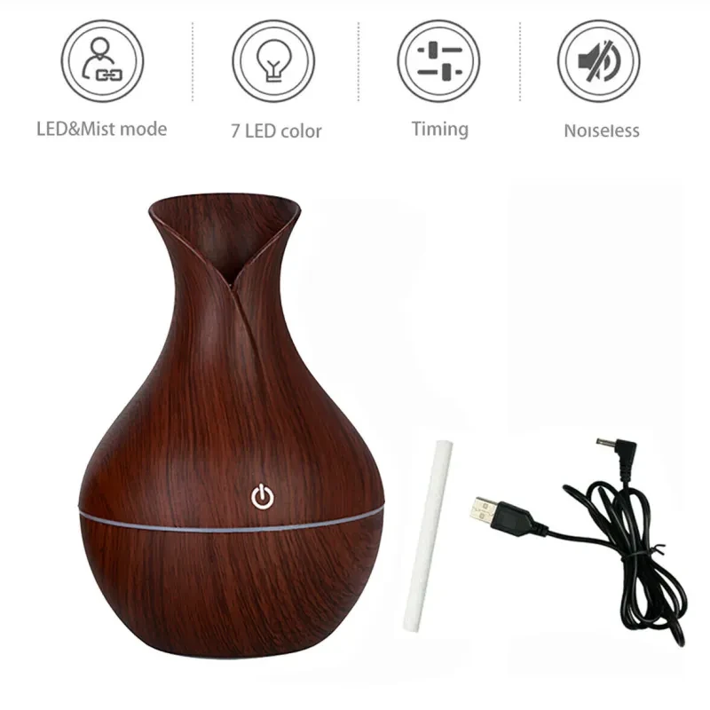 LED Ultrasonic Aroma Humidifier & Essential Oil Diffuser