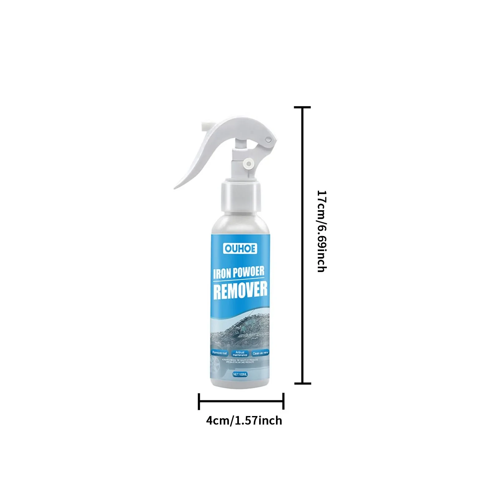 OUHOE Car Iron Powder Rust Remover Spray