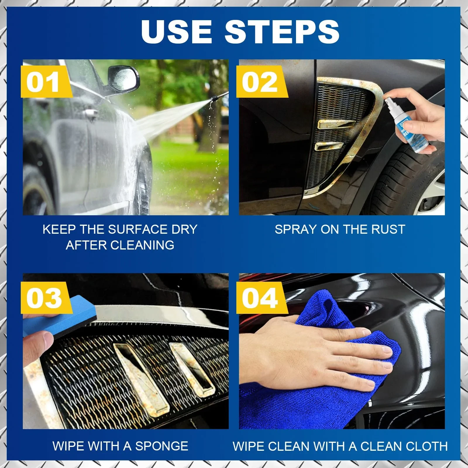 OUHOE Car Iron Powder Rust Remover Spray