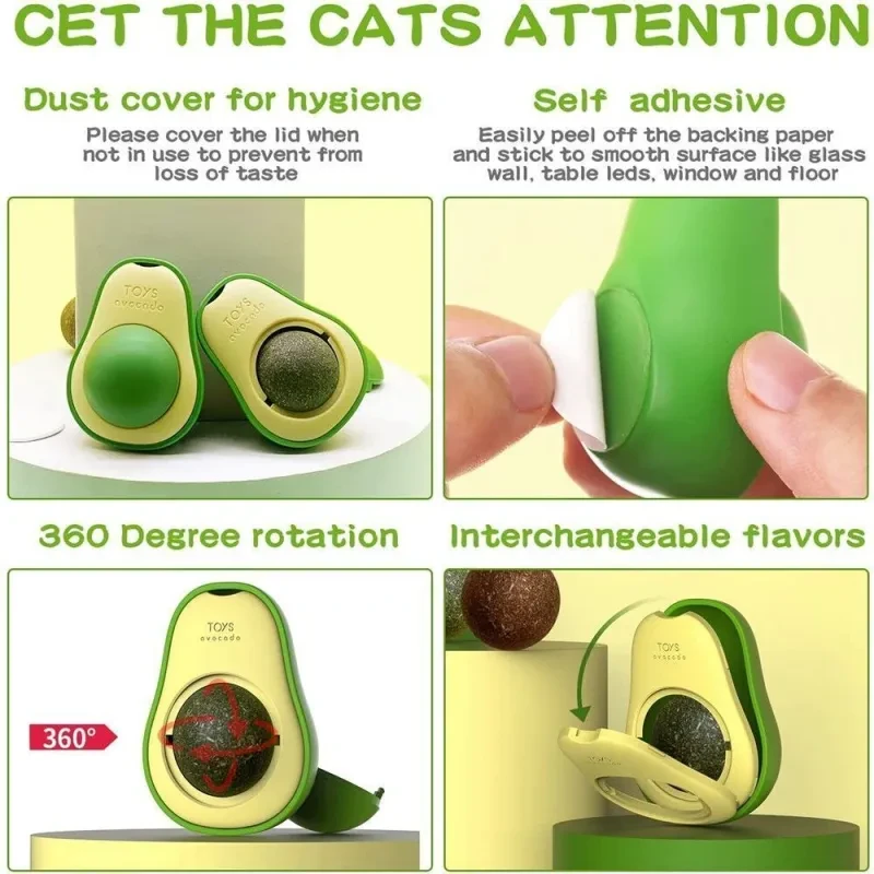 Avocado Catnip Toy – Interactive Teeth Cleaning Pet Toy