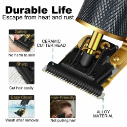 Professional USB Electric Hair Clippers – Rechargeable Beard Trimmer