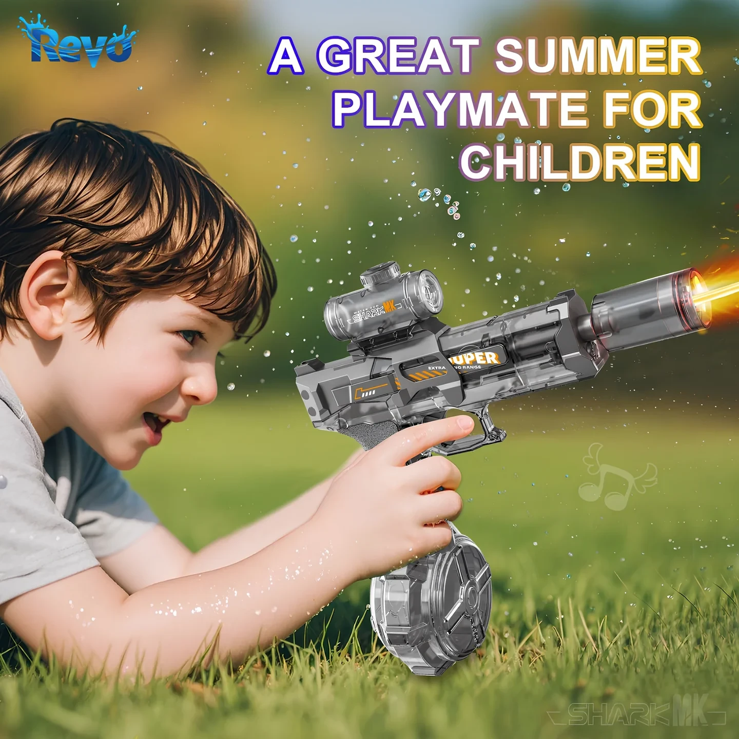 🔥 REVO Blaze – Electric Water Blaster with Flame Effect 💦