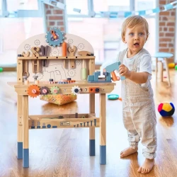 ROBOTIME Wooden Tool Workbench for Kids