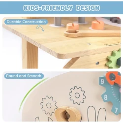 ROBOTIME Wooden Tool Workbench for Kids