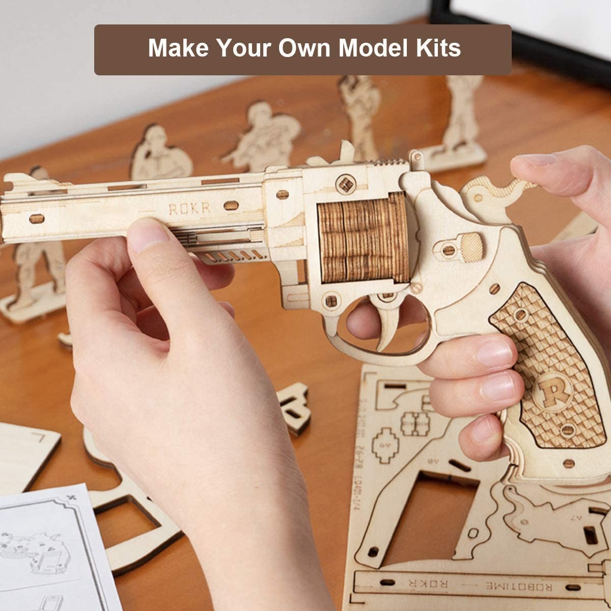 Robotime Gun Blocks Model – DIY Toy Building Kit for Kids