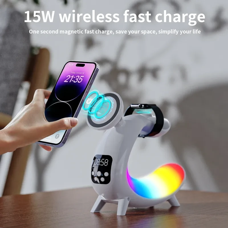 Liuyi Wireless Charging Lamp with Alarm & Ambient Light