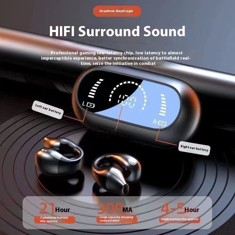 Ear Clip Bone Conduction Bluetooth Headphones