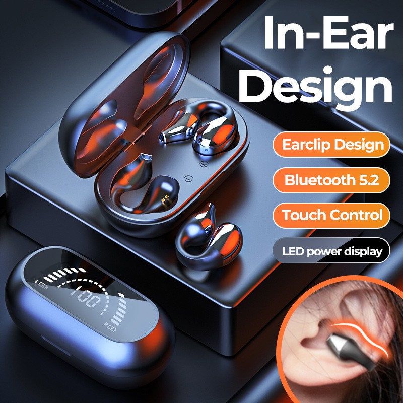 Ear Clip Bone Conduction Bluetooth Headphones