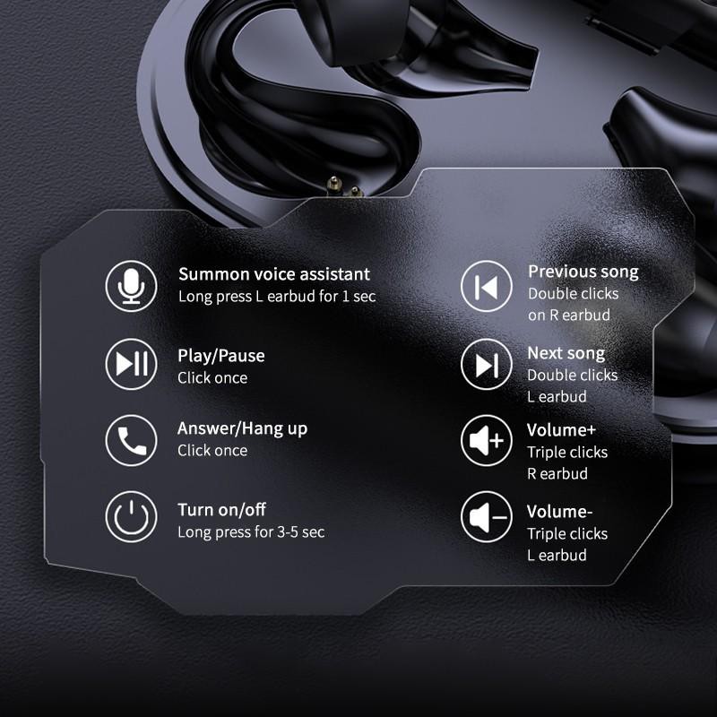 Ear Clip Bone Conduction Bluetooth Headphones