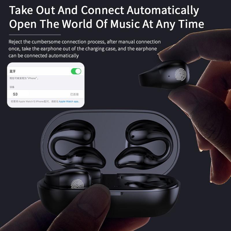 Ear Clip Bone Conduction Bluetooth Headphones