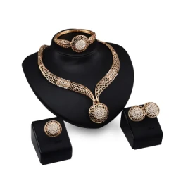 Necklace Earrings Ring Jewelry Four Piece Set
