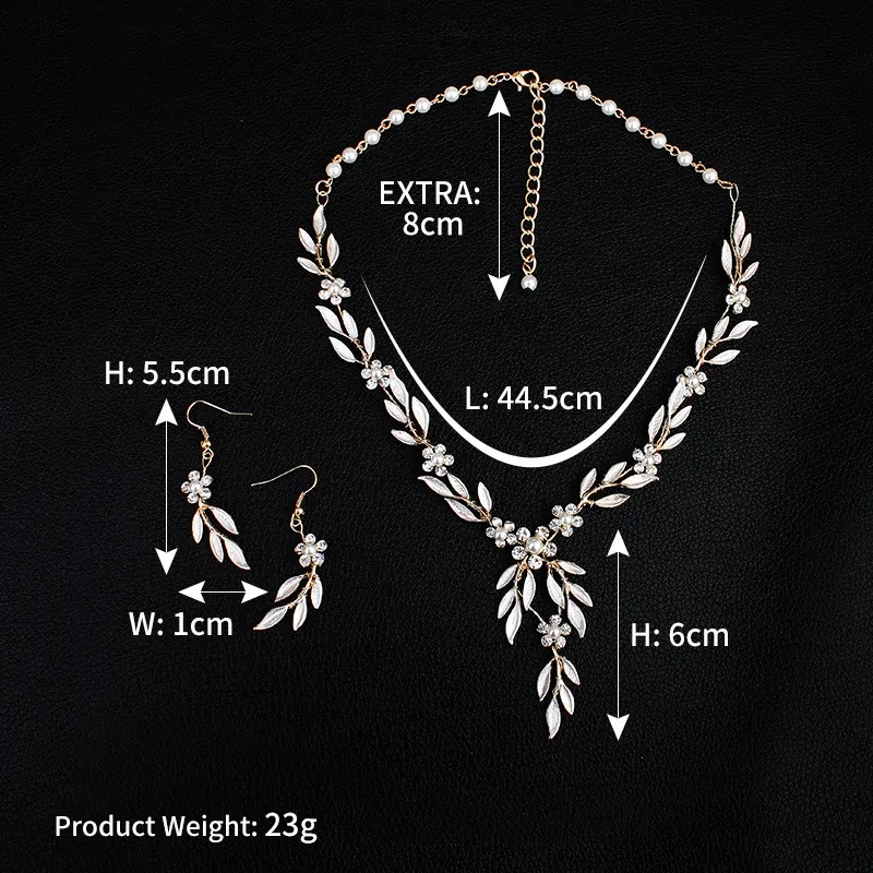 Bridal Jewelry Set – Earrings, Necklace, 3-Piece