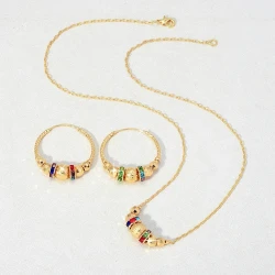 Colorful Beaded Jewelry Set – Necklace & Earrings