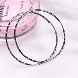 Classic 20mm Silver Hoop Earrings for Women