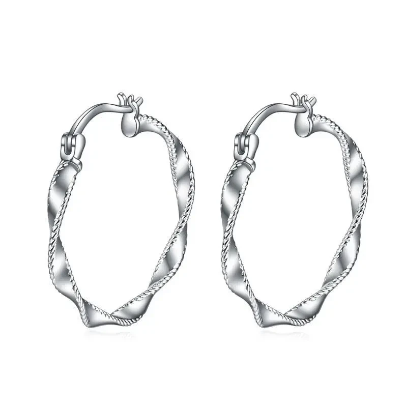 30MM Twist Endless Hoop Earrings – Hypoallergenic