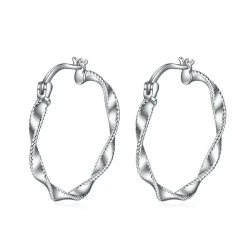 30MM Twist Endless Hoop Earrings – Hypoallergenic