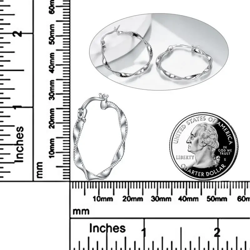 30MM Twist Endless Hoop Earrings – Hypoallergenic