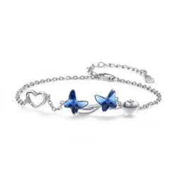 925 Sterling Silver Butterfly Bracelet