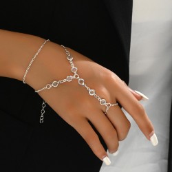 Minimalist Crystal Bracelet Ring Set