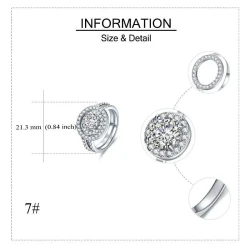 925 Sterling Silver Double Halo CZ Ring Set